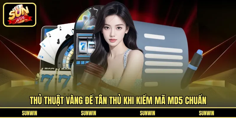 Thủ thuật vàng để tân thủ khi kiểm mã MD5 chuẩn